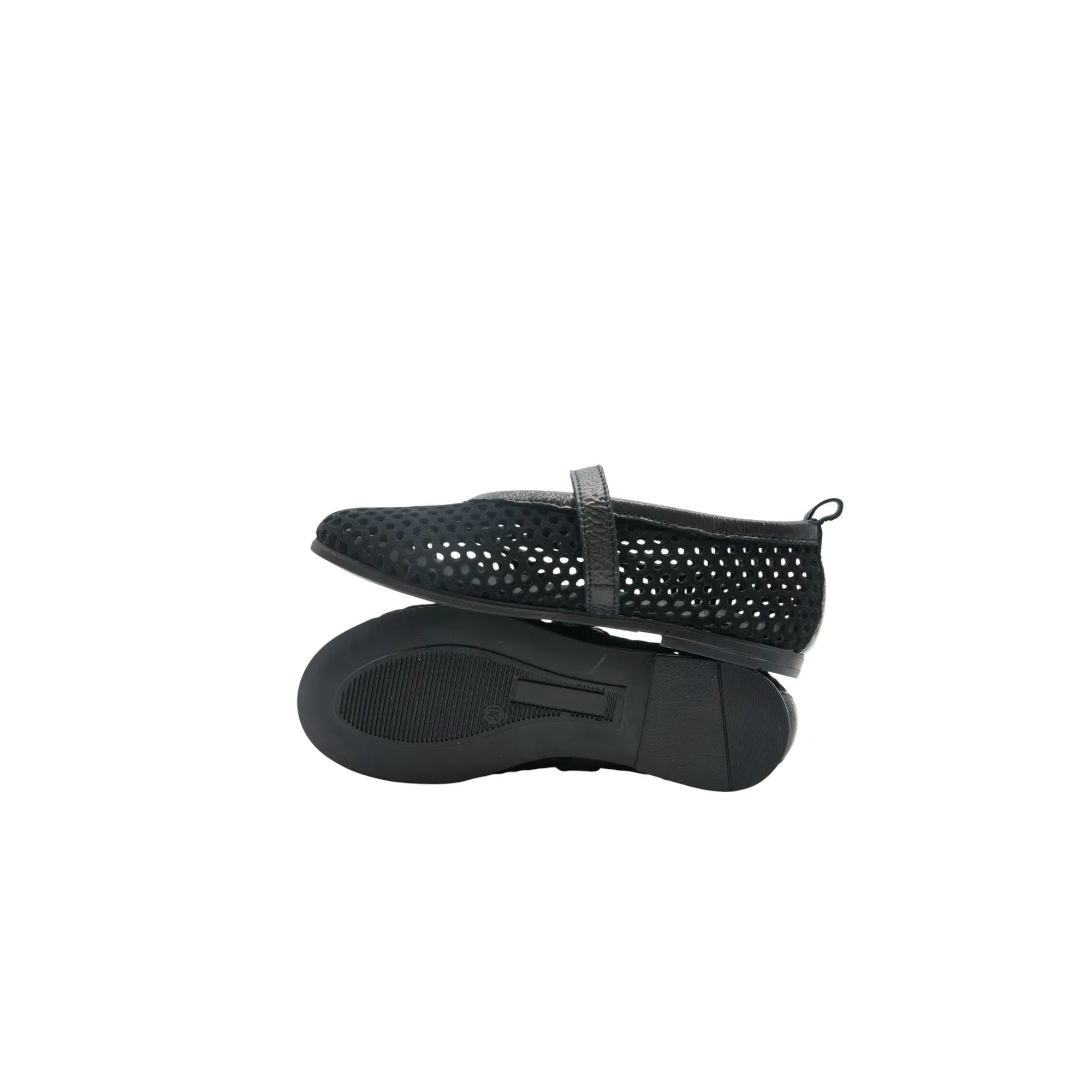 Perforated Suede Ballerina D790/8