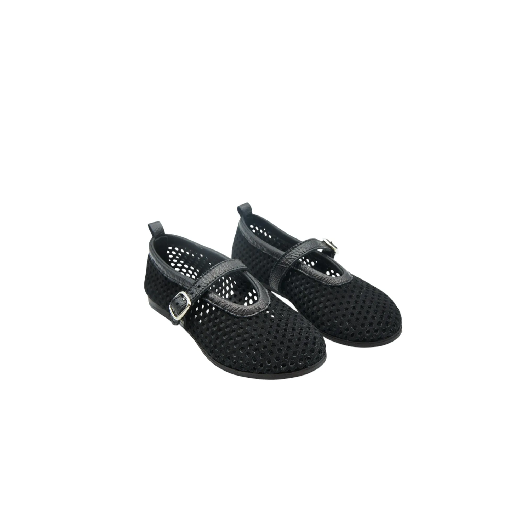 Perforated Suede Ballerina D790/8