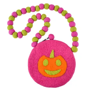 Pumpkin Design Ball Handle Kids Bag