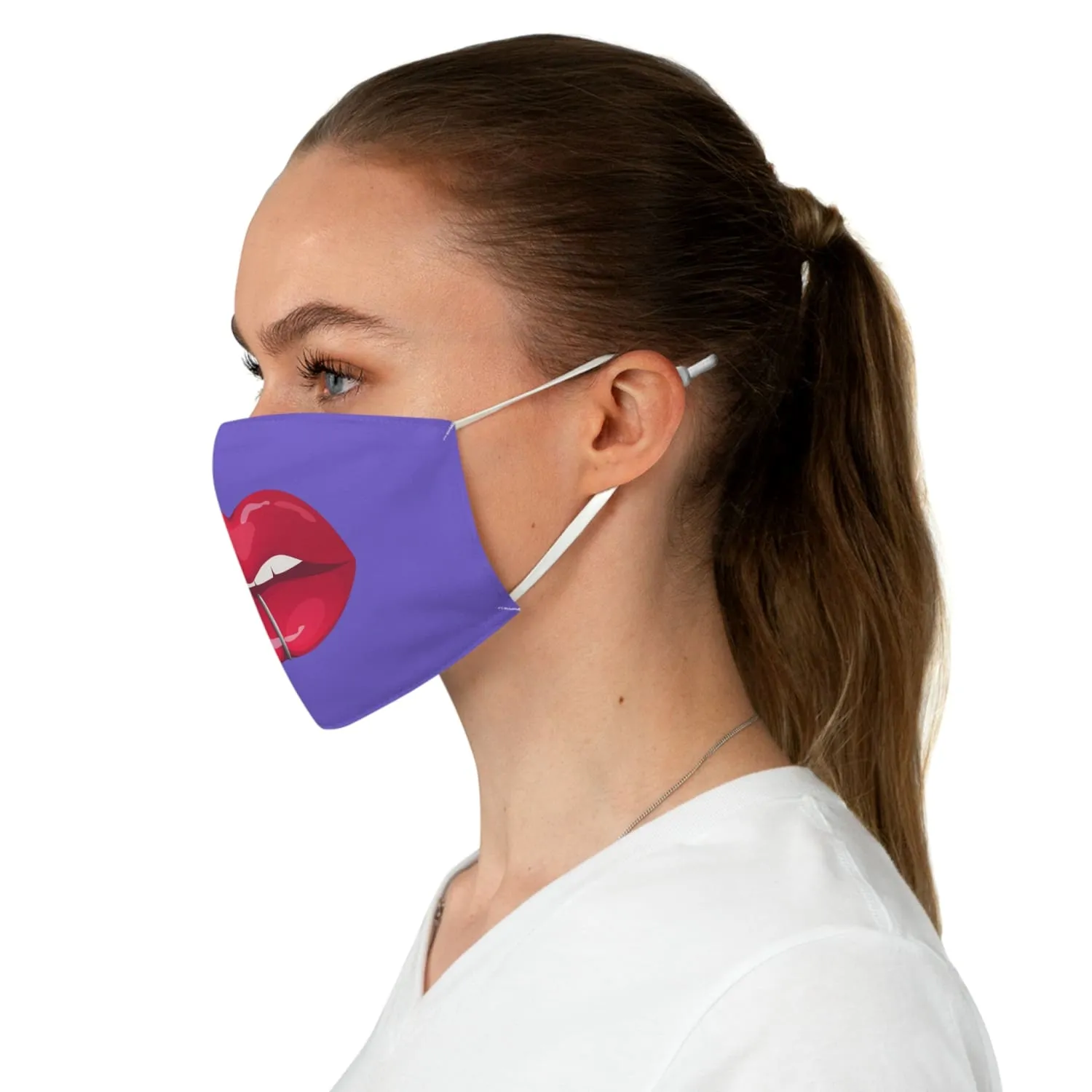 Purple Whuh?? Lips Fabric Face Mask