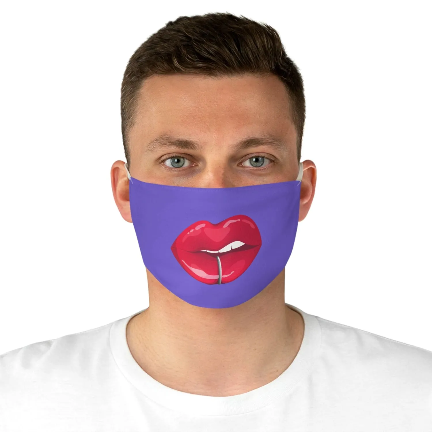Purple Whuh?? Lips Fabric Face Mask