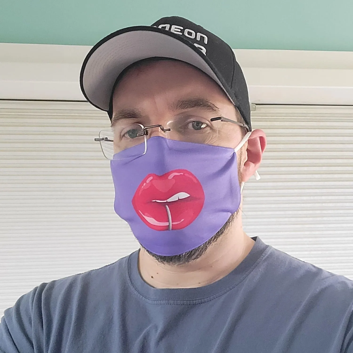 Purple Whuh?? Lips Fabric Face Mask