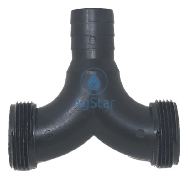 QN SWEEP TEE - 1" HOSE SHANK x 1" SST x 1" SST