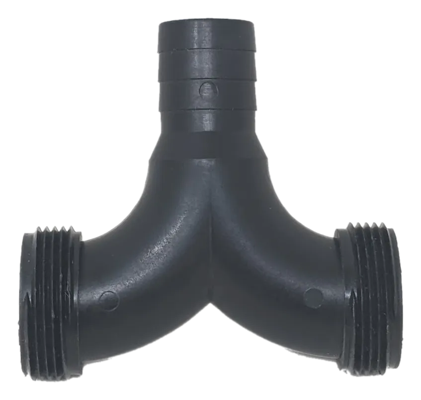 QN SWEEP TEE - 1" HOSE SHANK x 1" SST x 1" SST