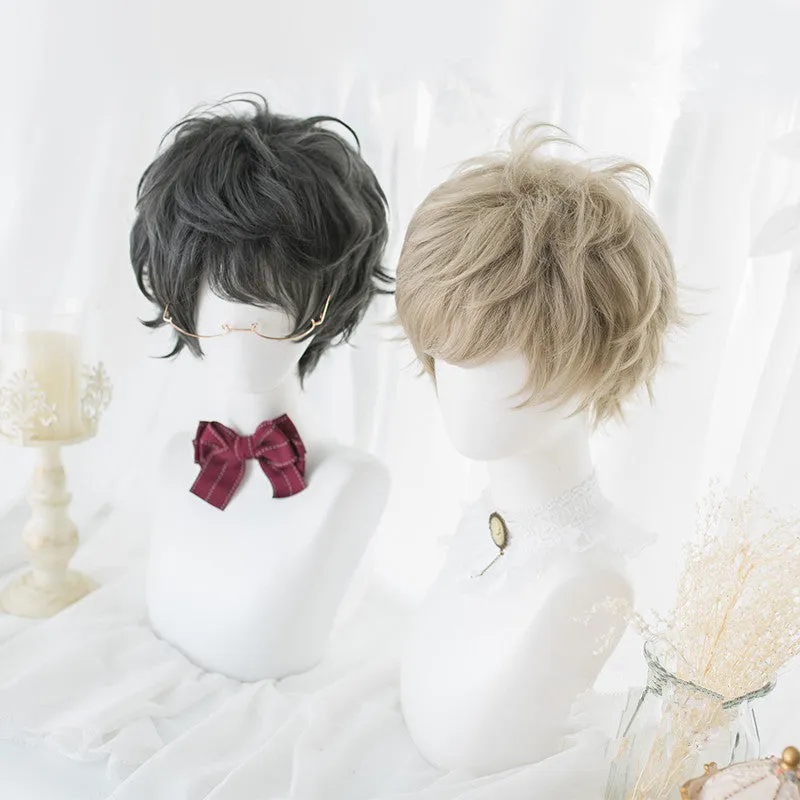 "GRAY / BEIGE HARAJUKU CURLY" SHORT WIG D041508
