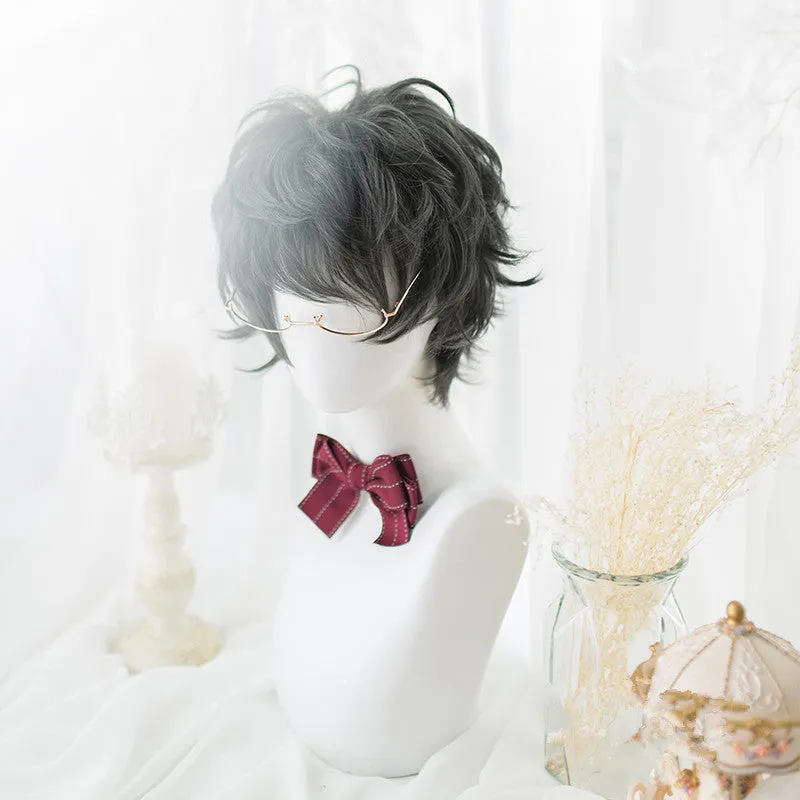"GRAY / BEIGE HARAJUKU CURLY" SHORT WIG D041508