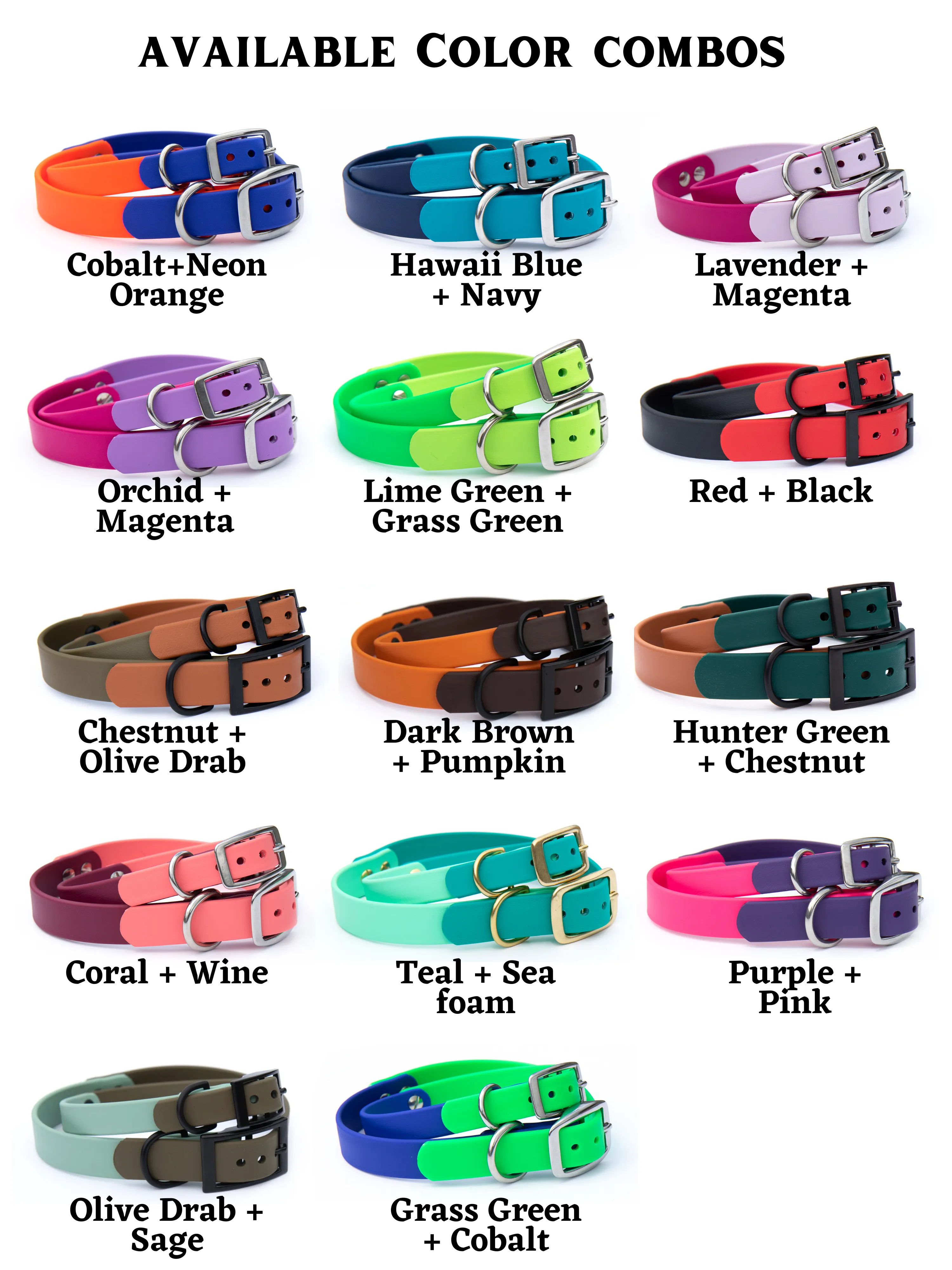 READY TO SHIP BioThane® Collars