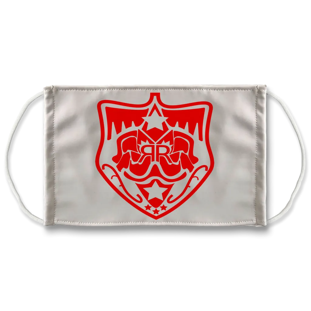 Real Royalty Red All Over Logo T-Shirt Sublimation Face Mask