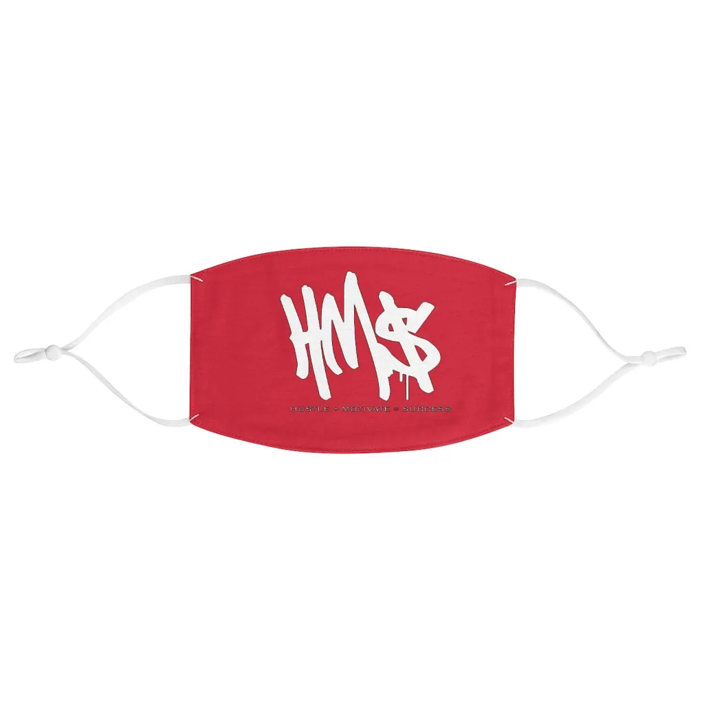 Red & White Fabric Face Mask