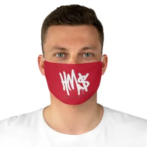 Red & White Fabric Face Mask