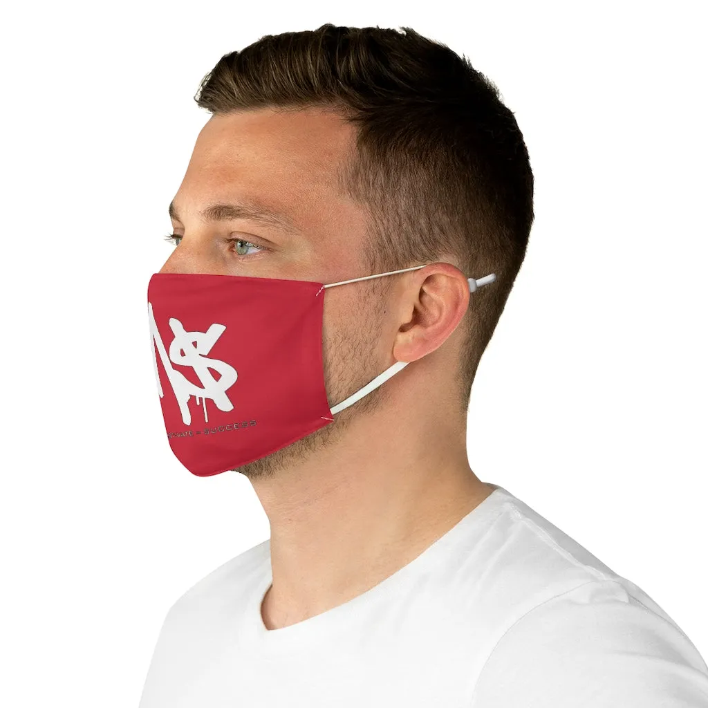 Red & White Fabric Face Mask