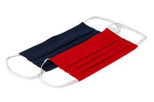 Red and Blue Cloth Face Masks (2)