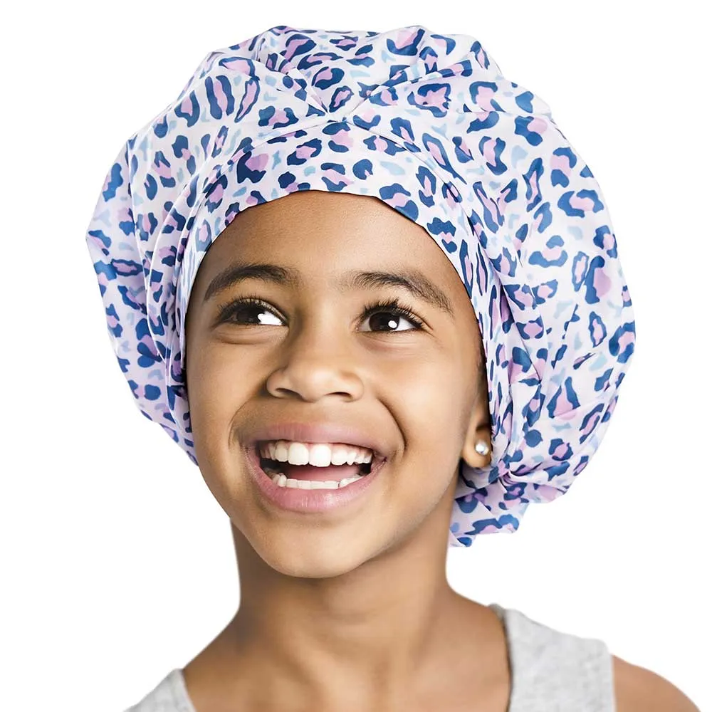 Red by Kiss Kids Soft Vinyl Shower Cap – Leak-Proof & Stylish Bath Time Protection | HJ22–HJ23
