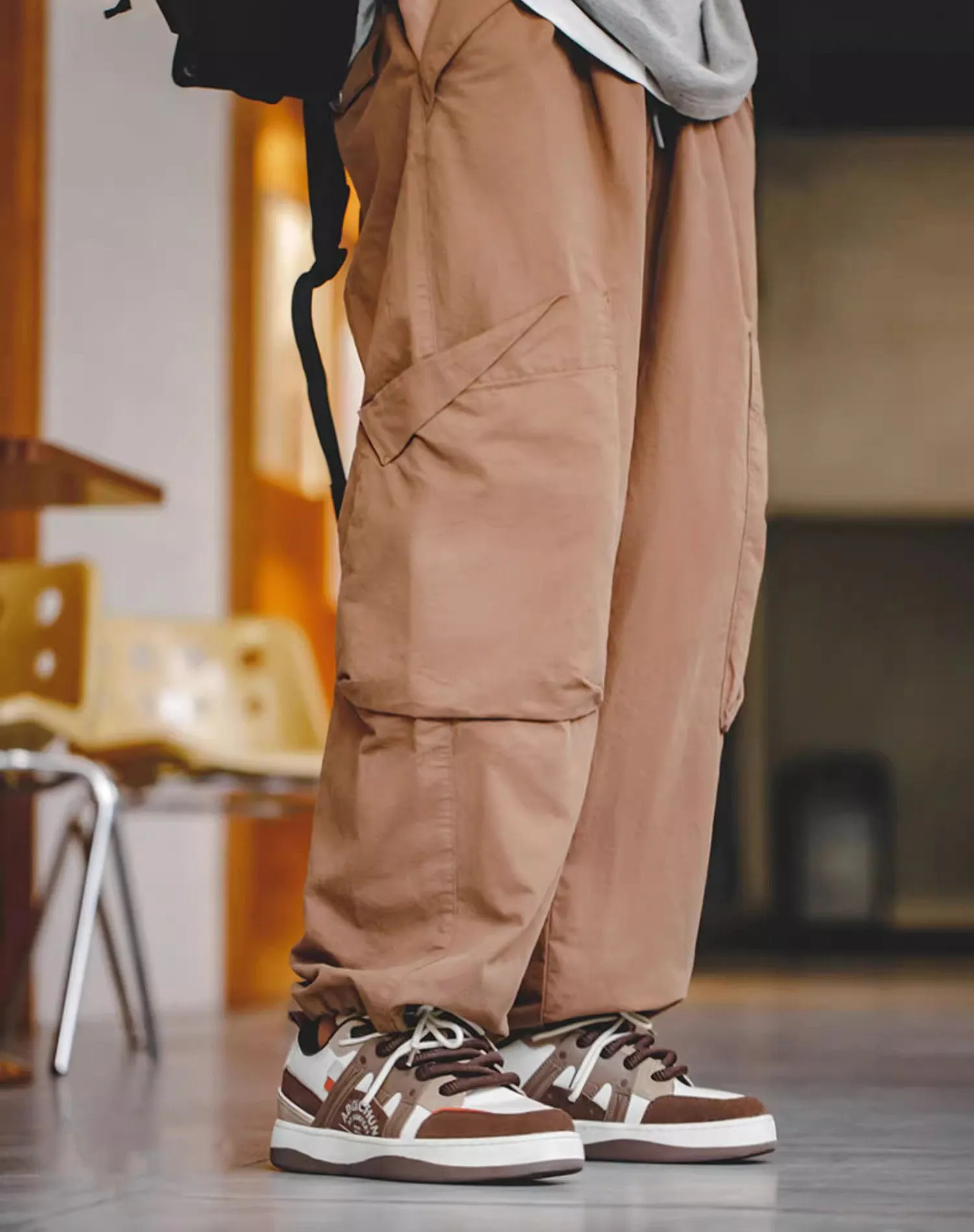 Retro Orange Latte National Skateboard Sports Men's Casual Shoes