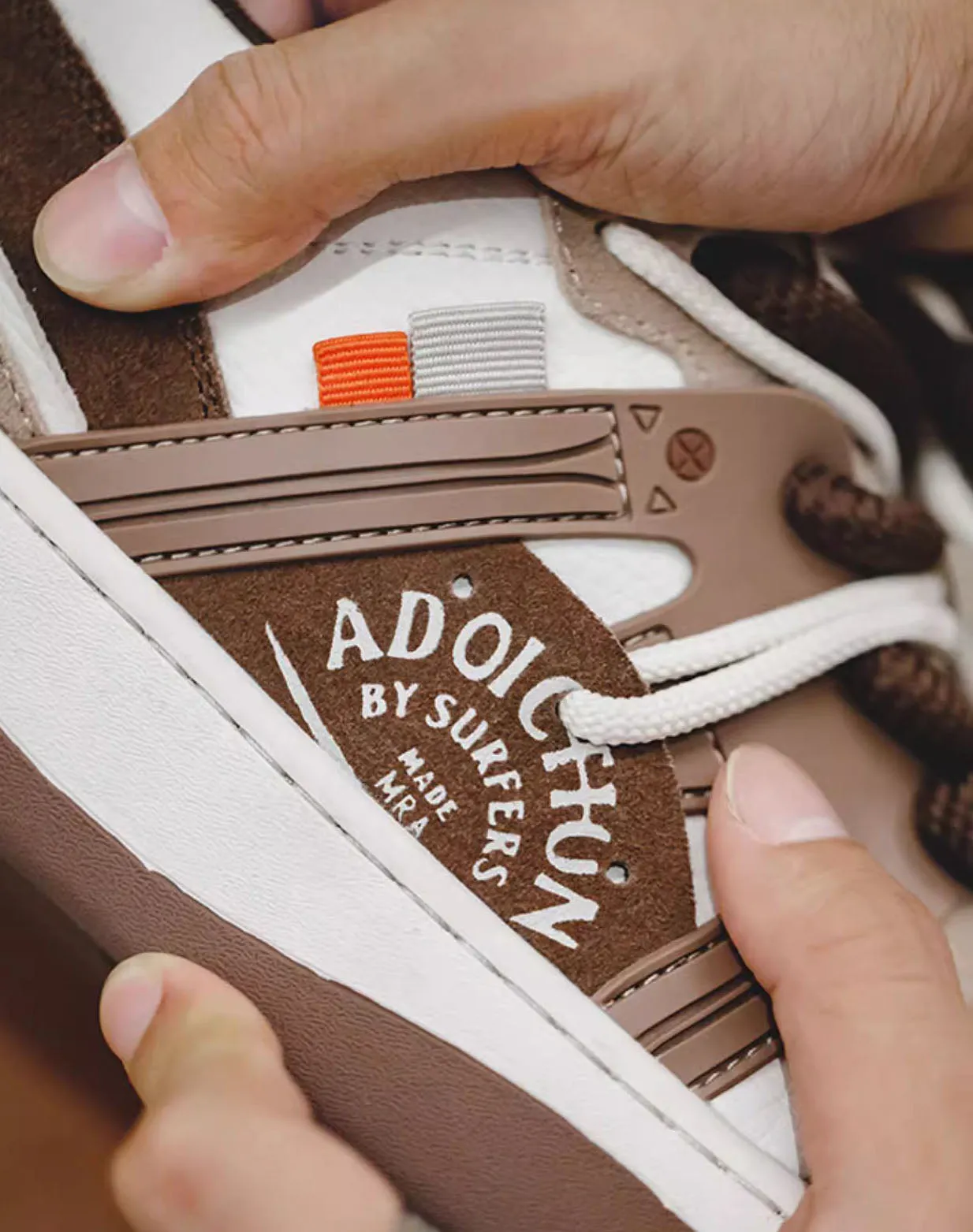 Retro Orange Latte National Skateboard Sports Men's Casual Shoes