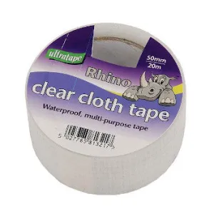 Rhino Clear Cloth Tape 50mm x 20m