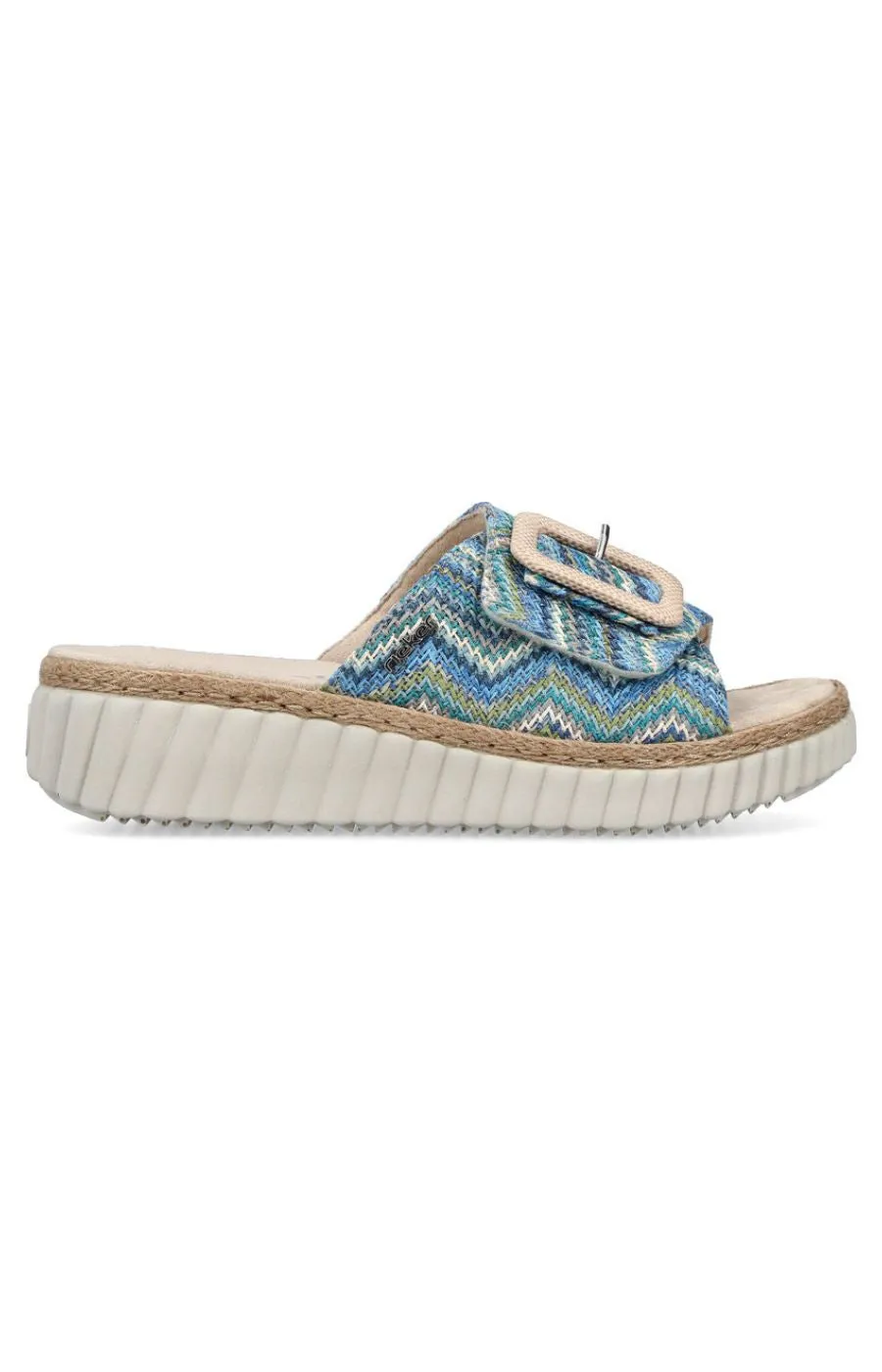 Rieker Braided Mule in Blue