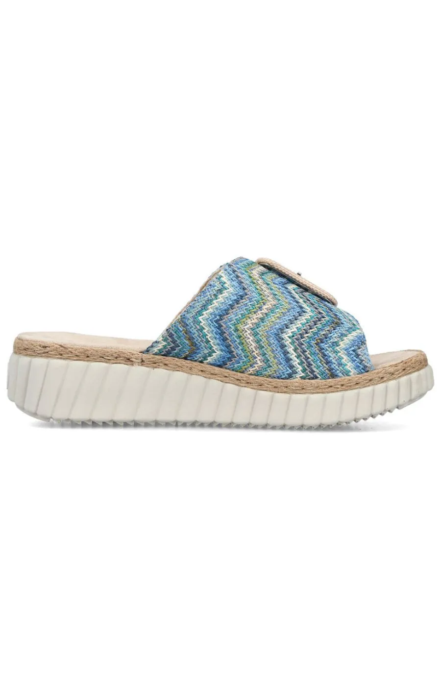 Rieker Braided Mule in Blue