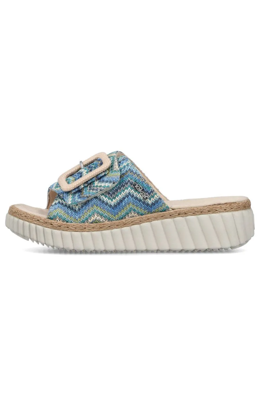 Rieker Braided Mule in Blue