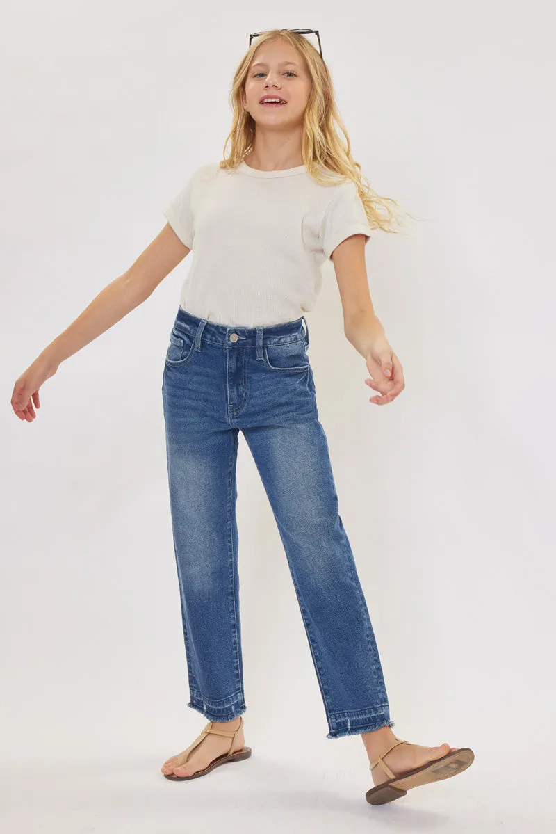 Royal High Rise Mini Straight Leg Kid Jeans