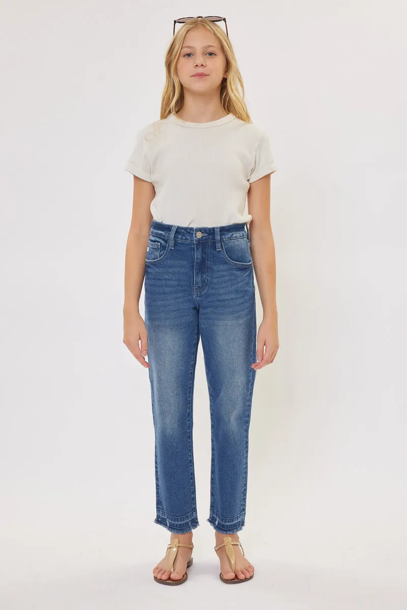 Royal High Rise Mini Straight Leg Kid Jeans