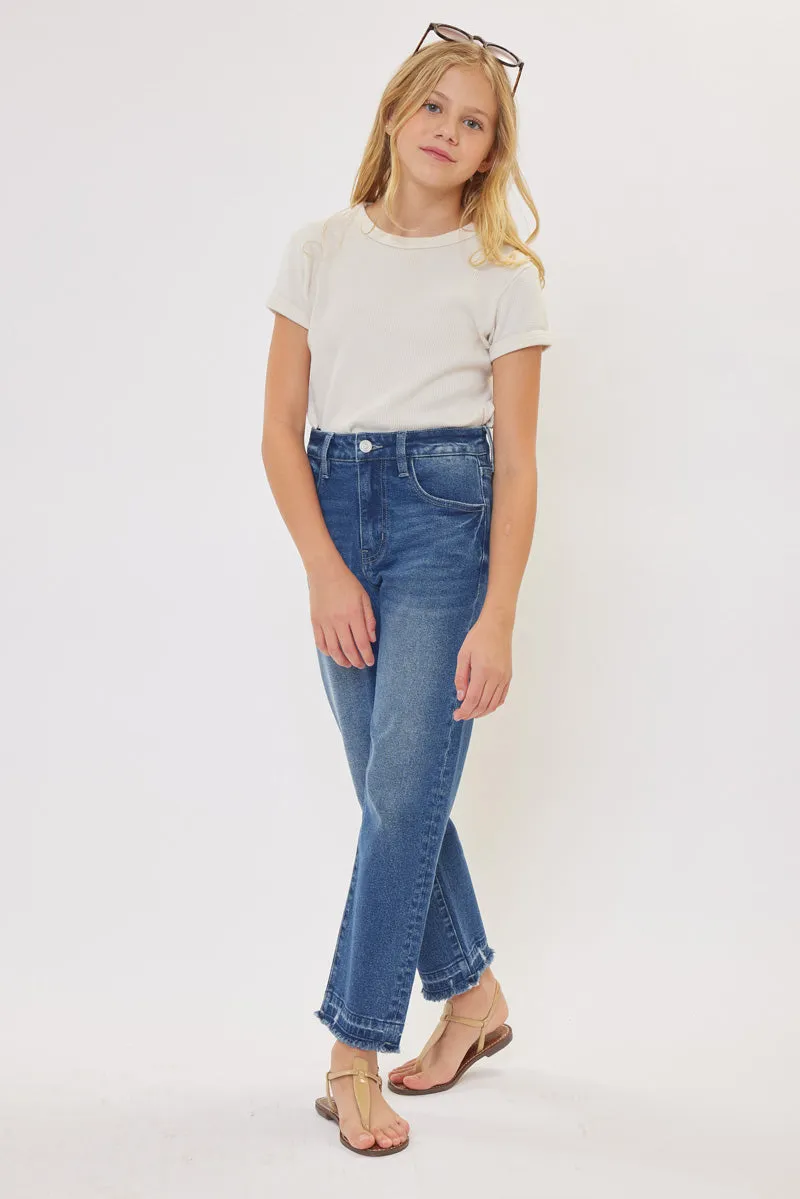 Royal High Rise Mini Straight Leg Kid Jeans