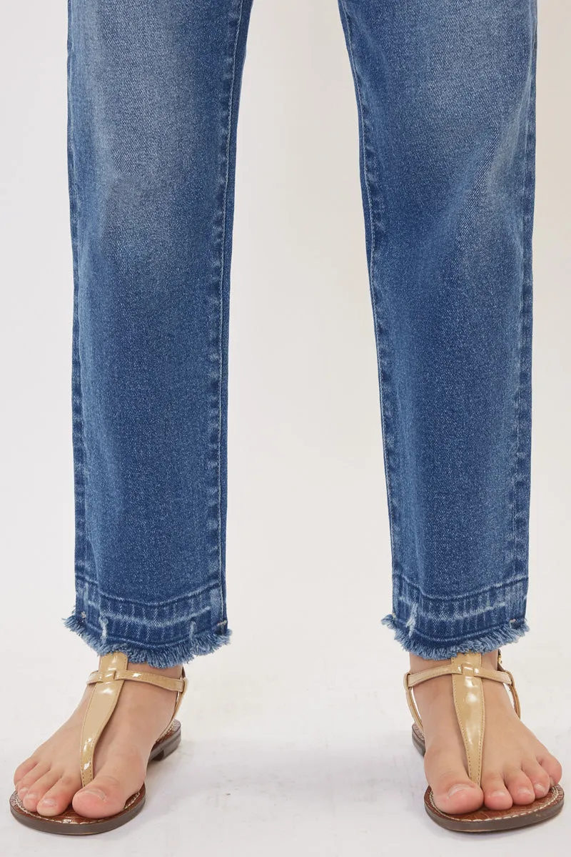 Royal High Rise Mini Straight Leg Kid Jeans