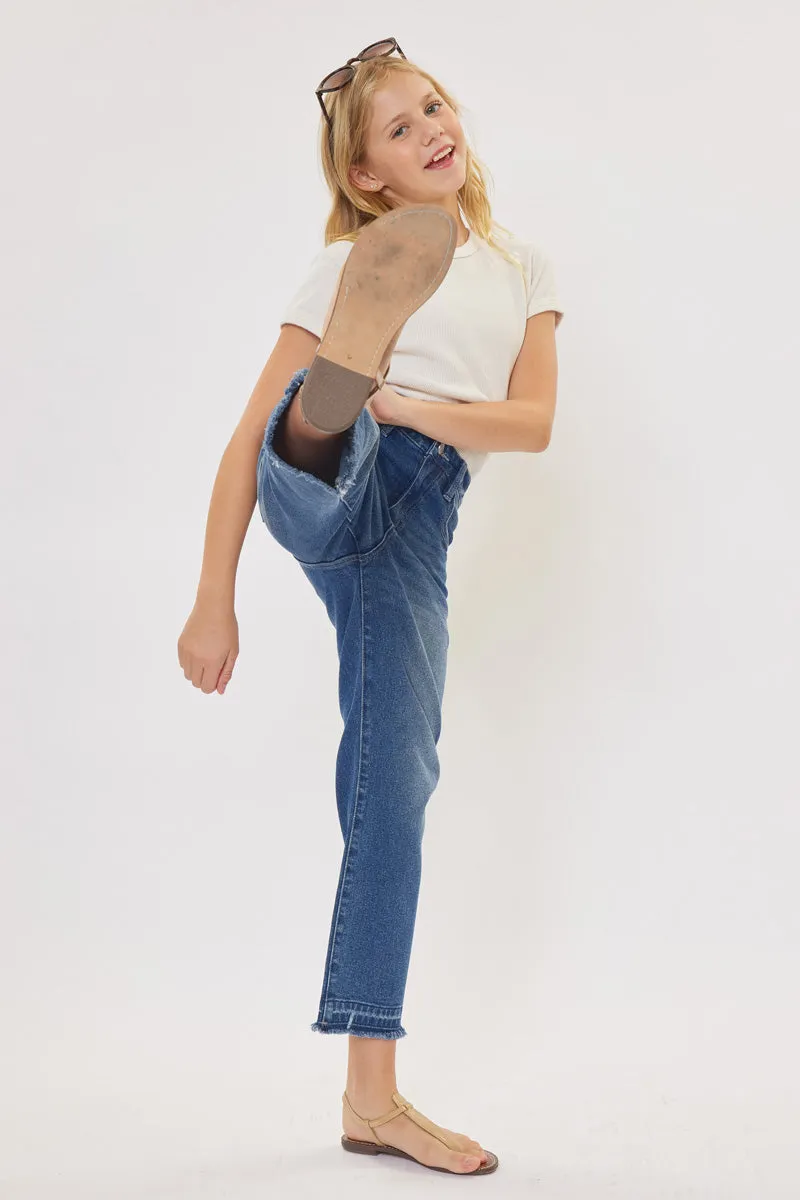 Royal High Rise Mini Straight Leg Kid Jeans