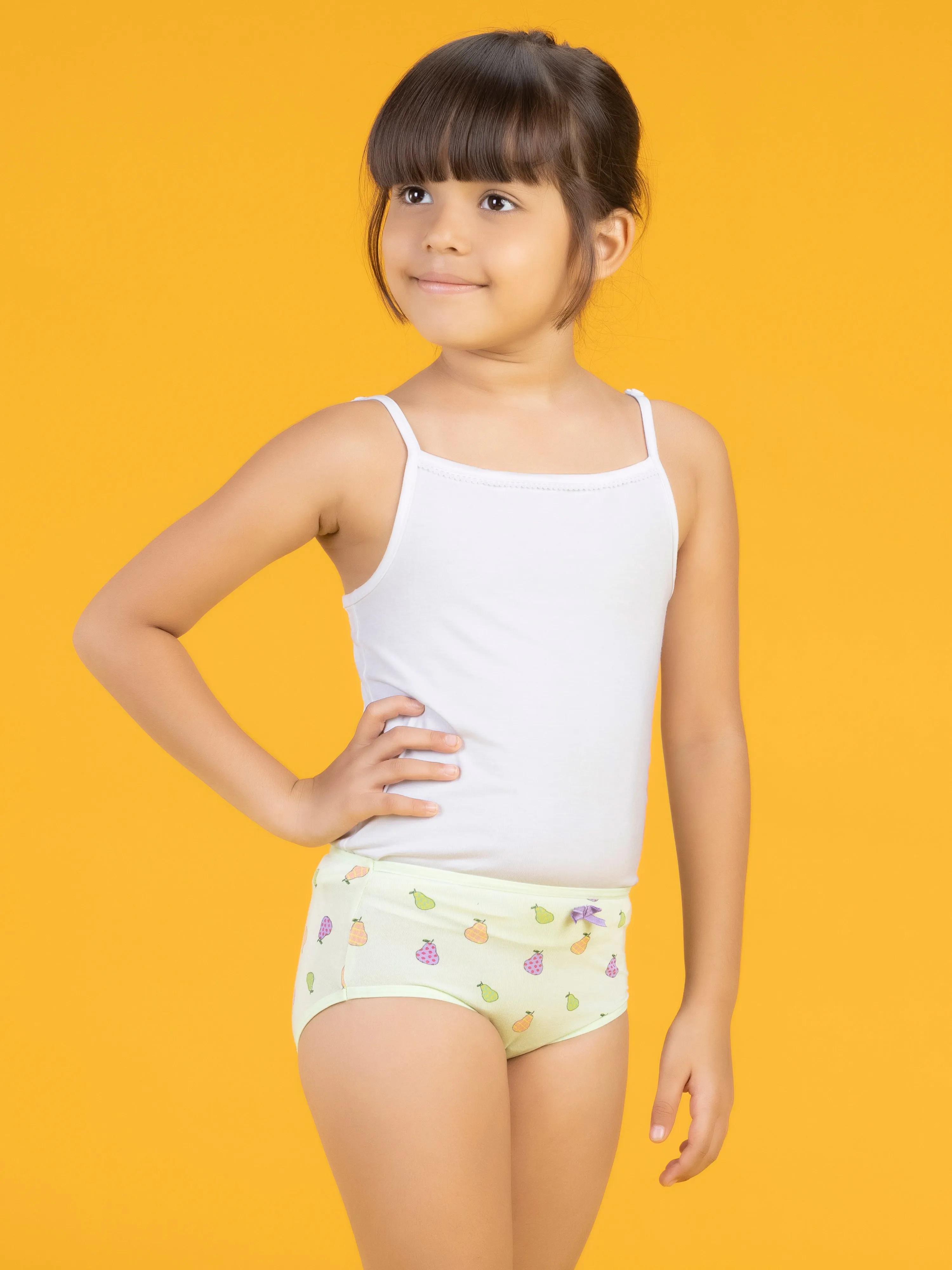 Scribbles Girls Hipsters Green Tencel Modal - Pineapple