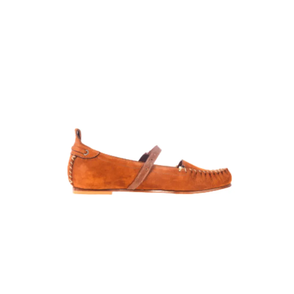 Shoes Moccasin Nabuck Resinato in Cuoio