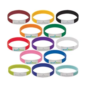 Silicone Bracelet with Metal Accent