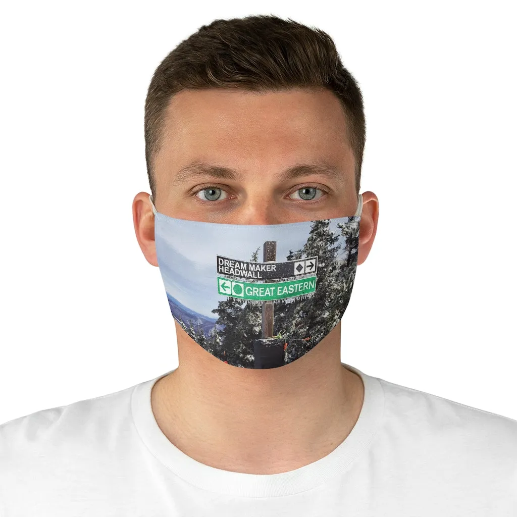 Skiing Trail Signs - Fabric Ski Face Mask