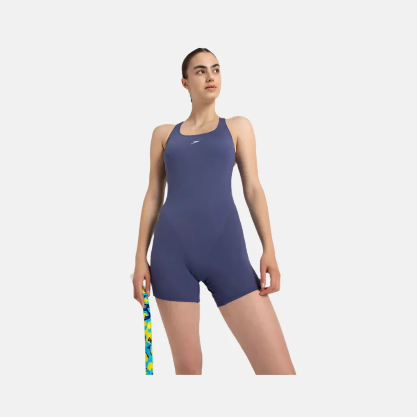Speedo Endurance  Myrtle Racerback Women's Legsuit -Hapuna Blue/Silver