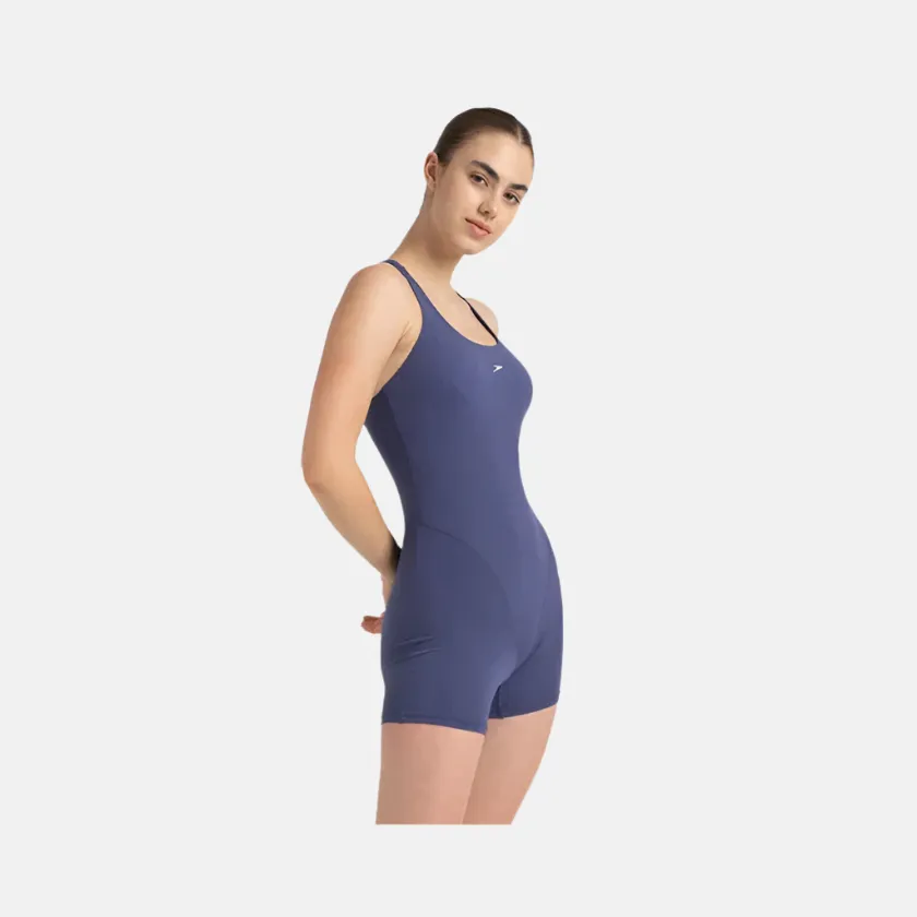 Speedo Endurance  Myrtle Racerback Women's Legsuit -Hapuna Blue/Silver