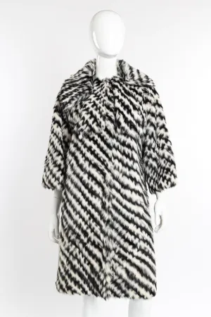 Striped Fur Coat