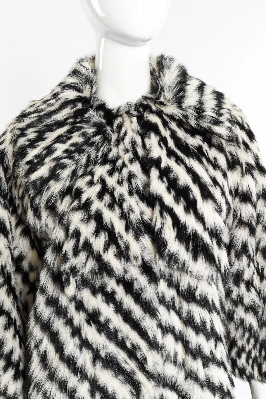 Striped Fur Coat