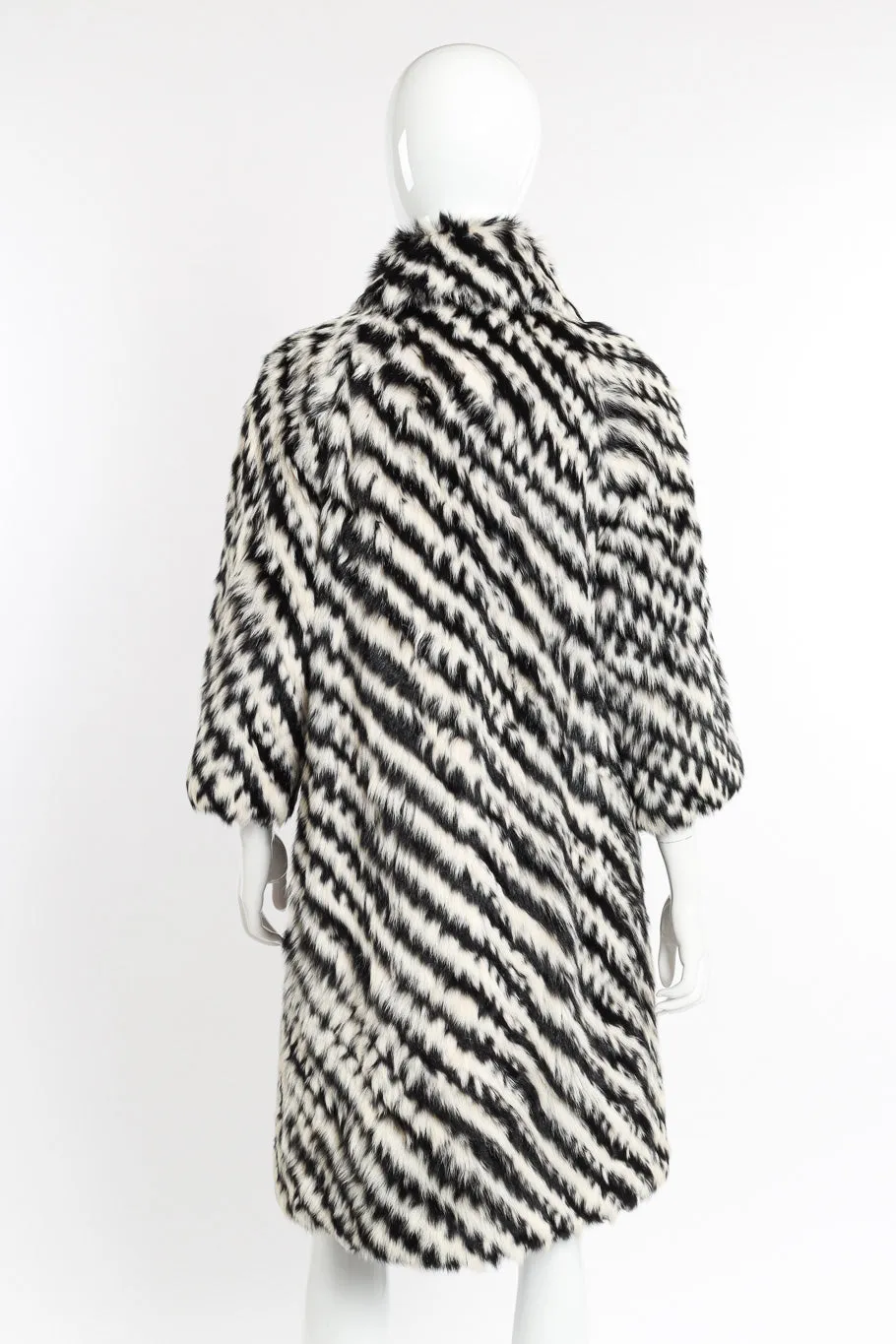 Striped Fur Coat