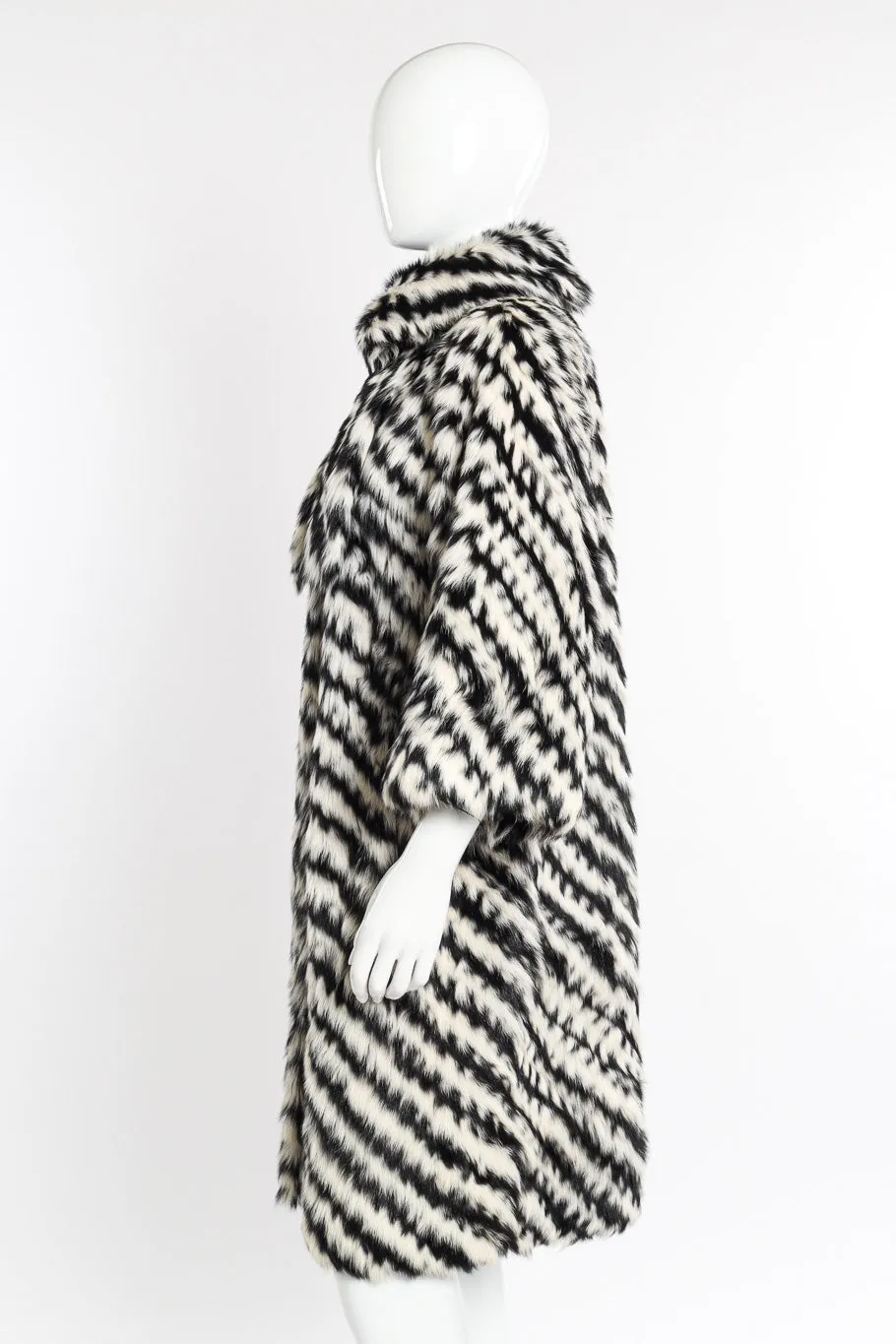 Striped Fur Coat