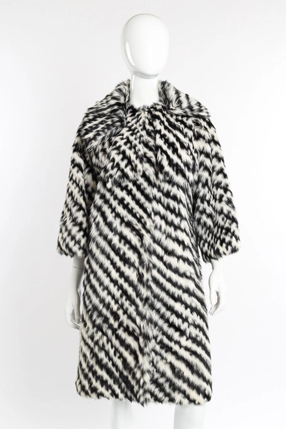 Striped Fur Coat