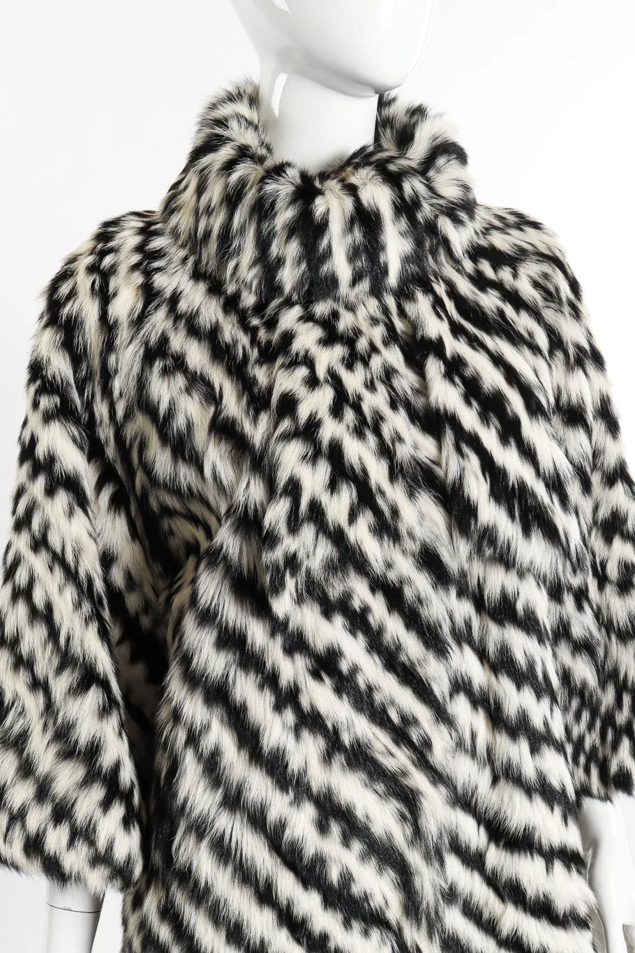 Striped Fur Coat