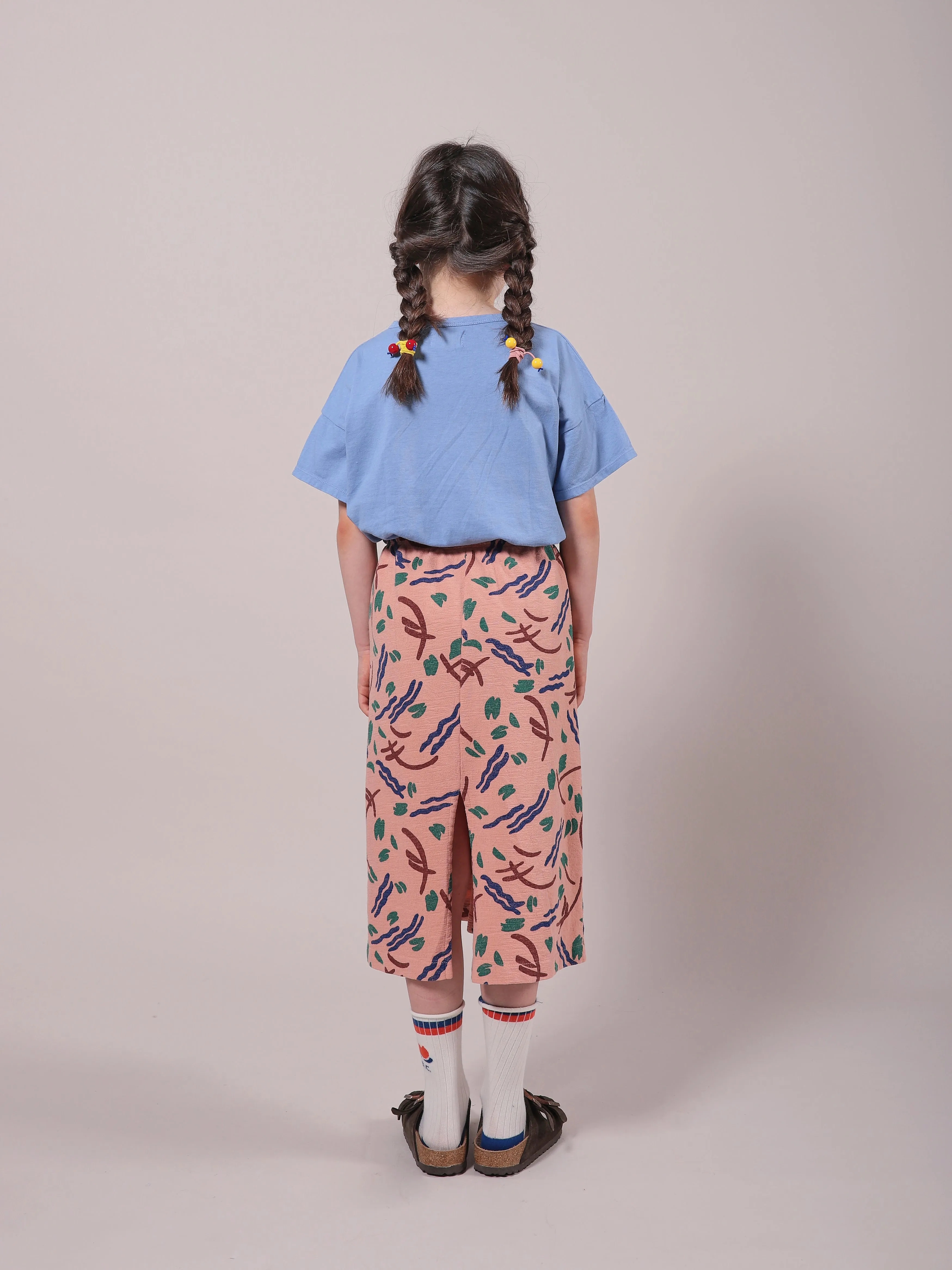 STROKES JERSEY MIDI SKIRT