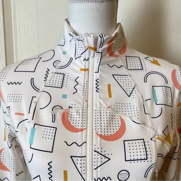 SwingJuice 90'S Style Golf Women’s Full Zip Jacket Size Medium
