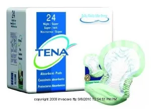 TENA Bladder Control Pads, Tena Pads Night Super, (1 PACK, 24 EACH)