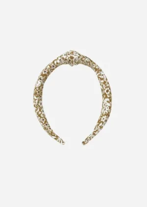 The Knotted Headband by Rylee & Cru - Golden Ditsy