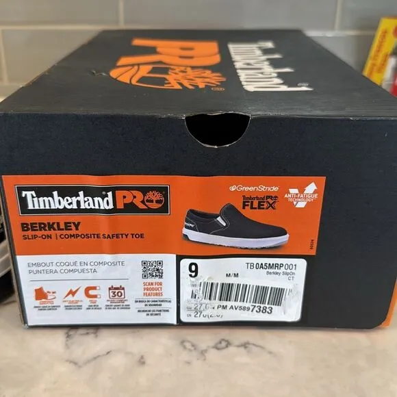 Timberland PRO® GreenStride™ Berkley Comp-Toe Slip-On unisex Shoe SZ 9M. NWB
