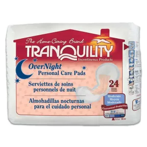 Tranquility 2382 Personal Care Pads, Overnight, Pack of 24
