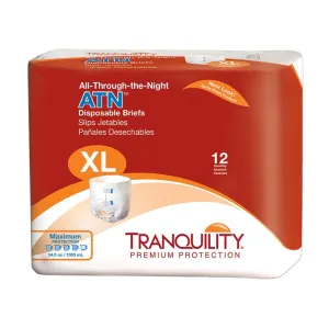 Tranquility ATN (All-through-the-Night) Fitted Briefs Size Extra-Large (XL), Pack of 12