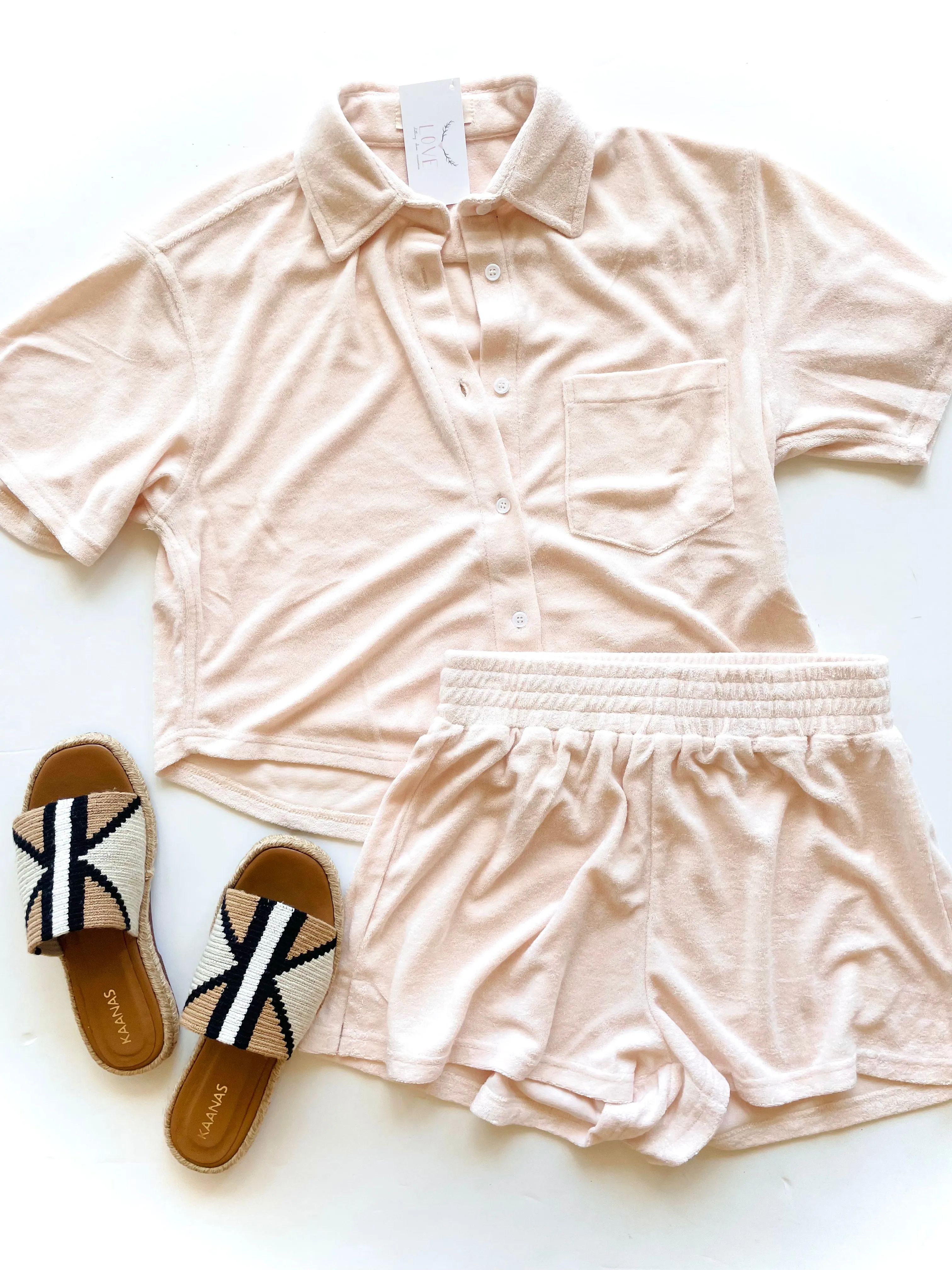 viens avec moi terry cloth set