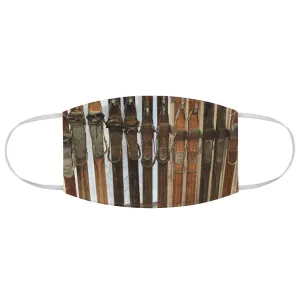Vintage Wooden Skis - Fabric Ski Face Mask