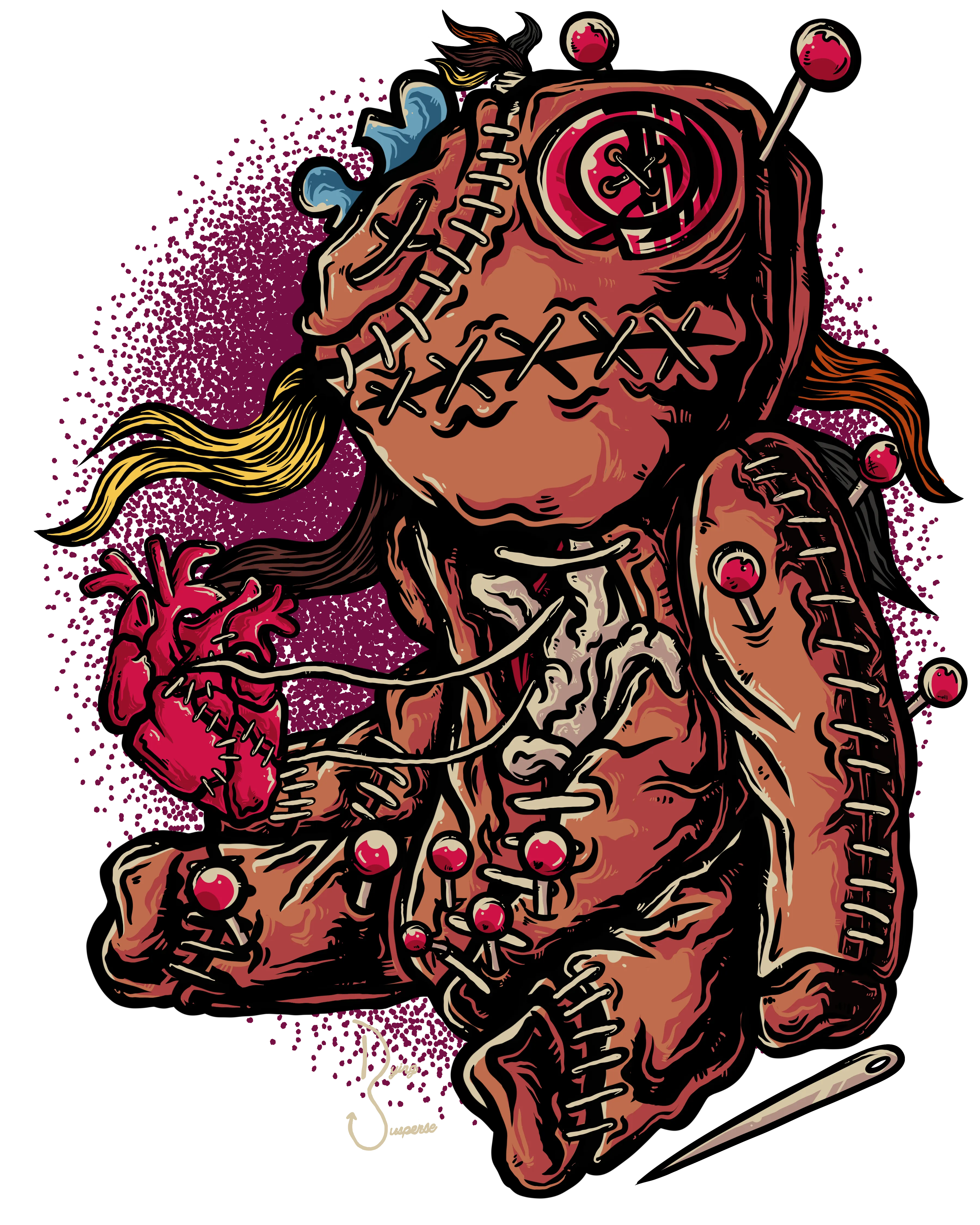 Voodoo Doll Sticker